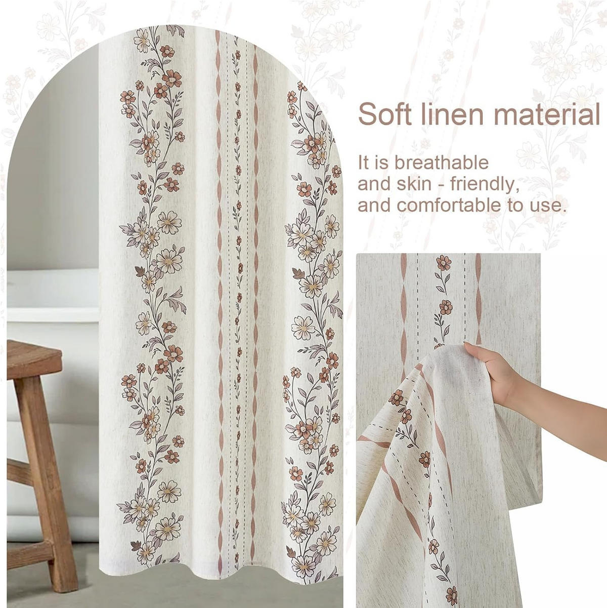 DUSCHVORHANG – 180 x 180 cm – Material: Polyester - Multicolor, Textil (180/180cm)