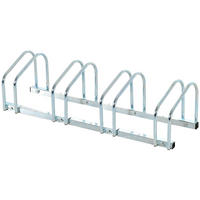 FAHRRADSTÄNDER Aufstellständer Radständer Mehrfach Bike bis 4 Fahrräder - Silberfarben, Metall (33/27/110cm)