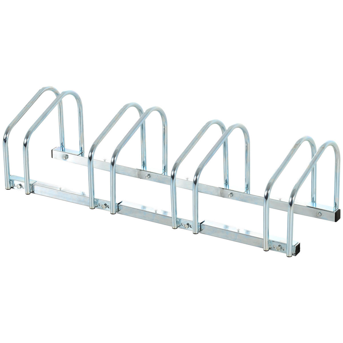 FAHRRADSTÄNDER Aufstellständer Radständer Mehrfach Bike bis 4 Fahrräder - Silberfarben, Metall (33/27/110cm)