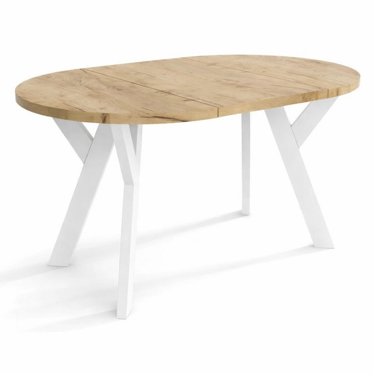 TISCH Gold Craft Ausziehbar Rund 100/200 cm - Multicolor, Holzwerkstoff (200/100/75cm) - Sepro Meble