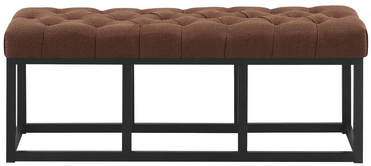 SITZBANK 120/38 cm Stoff Braun - Schwarz/Braun, Textil/Metall (120/46/38cm) - CLP