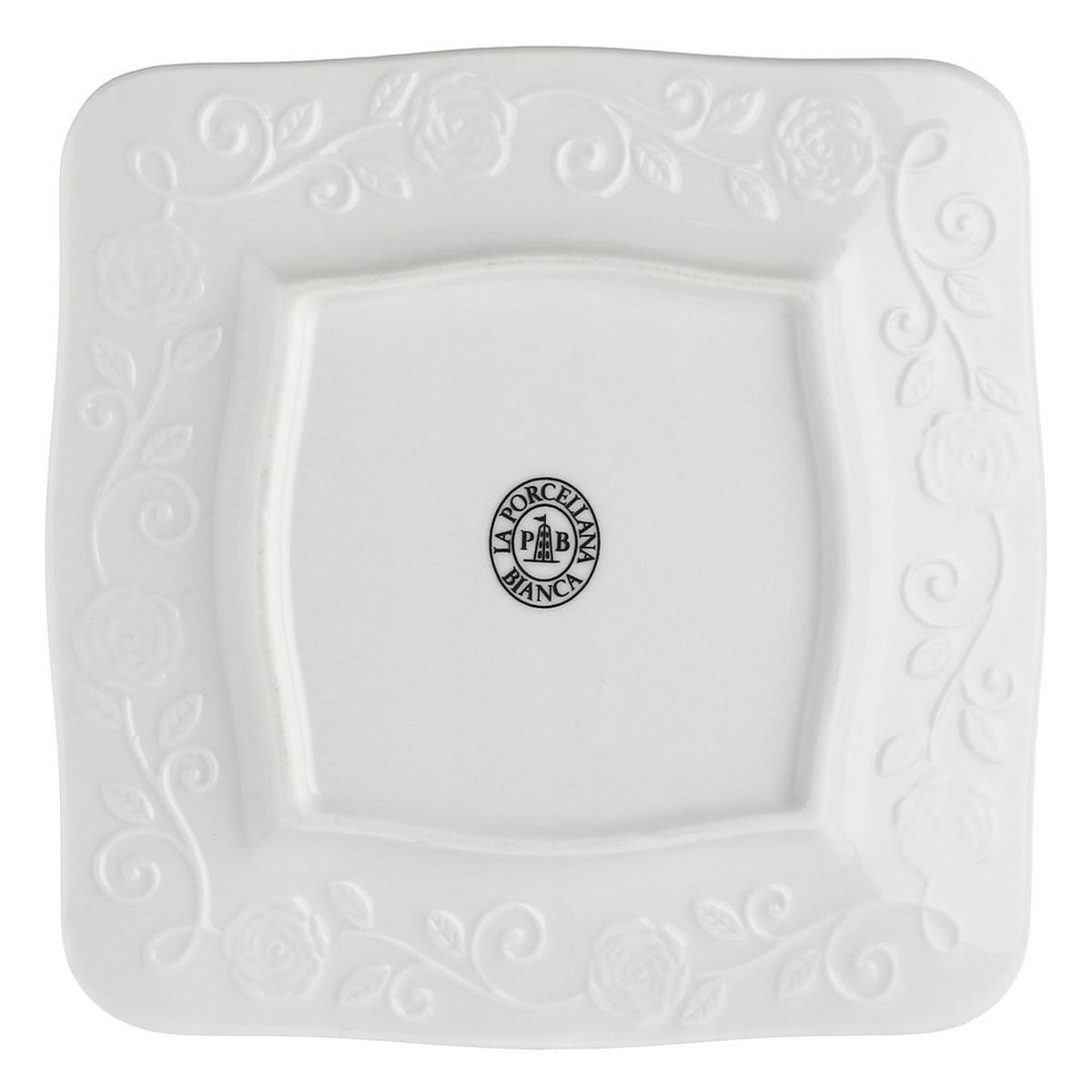 TELLER Weiß 20/20/2 cm P003800120Z - Weiß, Keramik (20cm) - La Porcellana Bianca 