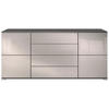 SIDEBOARD Rova Sandgrau Hochglanz - Sandfarben, Holzwerkstoff (166.5/75.5/35cm) - Vladon