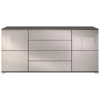 SIDEBOARD Rova Sandgrau Hochglanz - Sandfarben, Holzwerkstoff (166.5/75.5/35cm) - Vladon