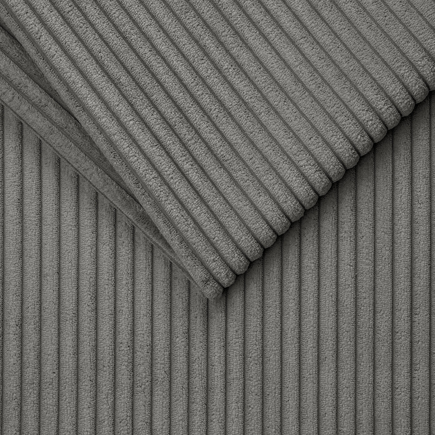 WECHSELBEZUG für Polsterbett - Graphitfarben, Textil (160/200cm) - home24