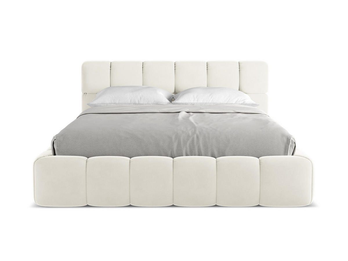 POLSTERBETT mit Bettkasten und Lattenrost 180x228 Beige - Beige/Creme, Kunststoff/Textil (160/200cm) - Makamii