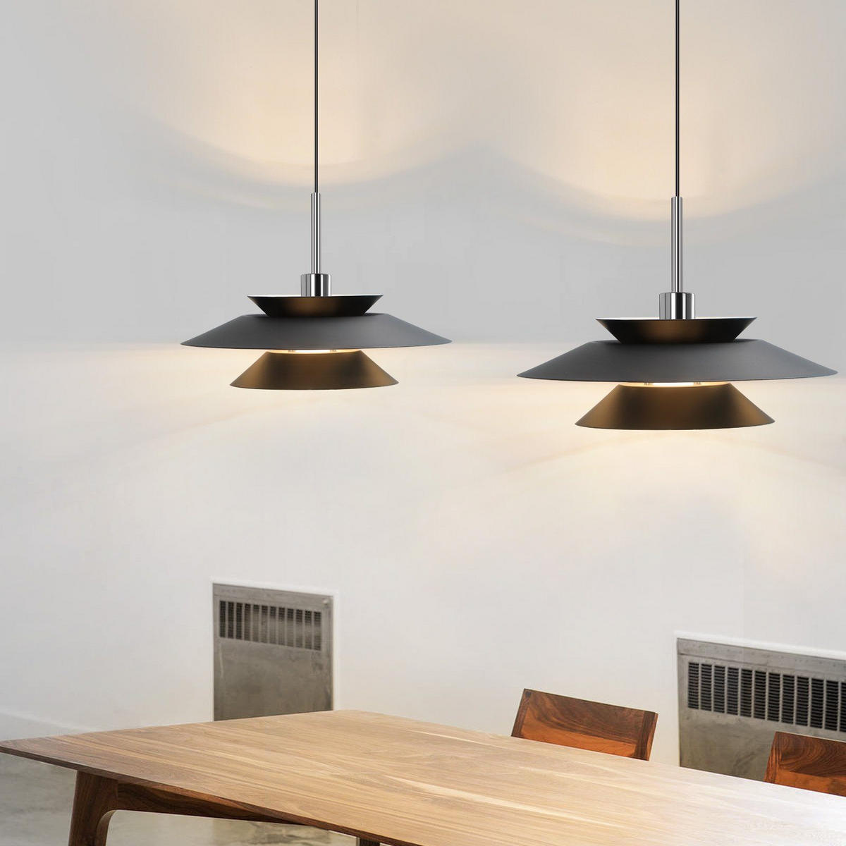 PENDELLEUCHTE Innovation 28/28/178 cm - Schwarz, Metall (28/28/178cm) - Nettlife