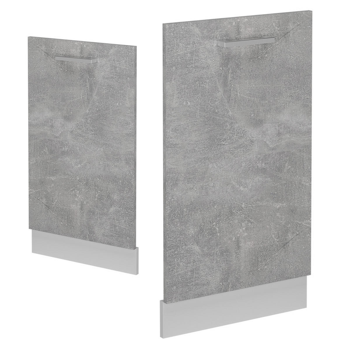 GESCHIRRSPÜLBLENDE R-Line Beton 45 cm ohne Arbeitsplatte - Schieferfarben/Weiß, Holzwerkstoff (45/81.8/1.6cm) - Vicco