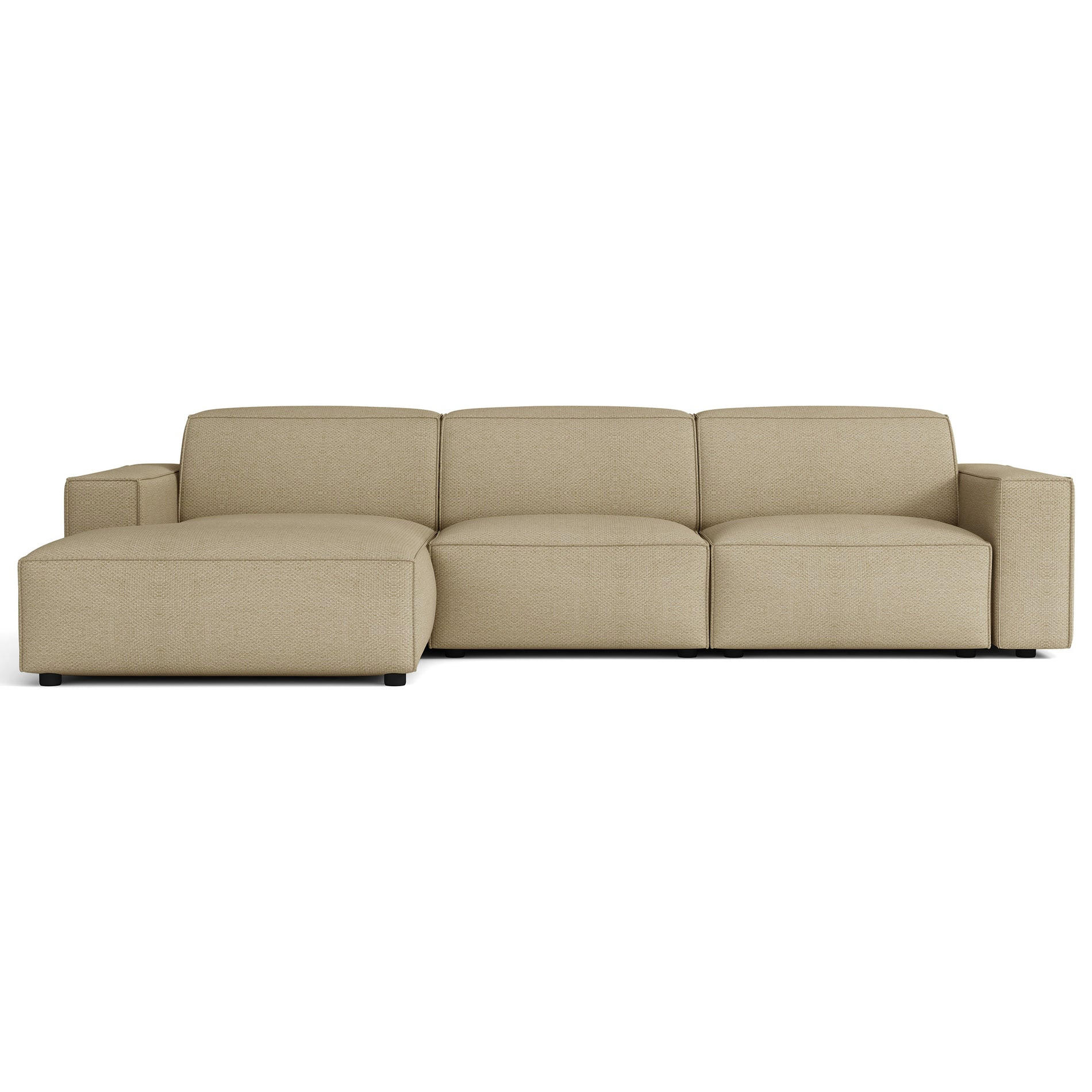 ROHOVÁ pohovka Sellmo, 287 cm - čierna/cappuccino, textil/plast (292/166cm) - Selsey