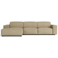 ROHOVÁ pohovka Sellmo, 287 cm - čierna/cappuccino, textil/plast (292/166cm) - Selsey