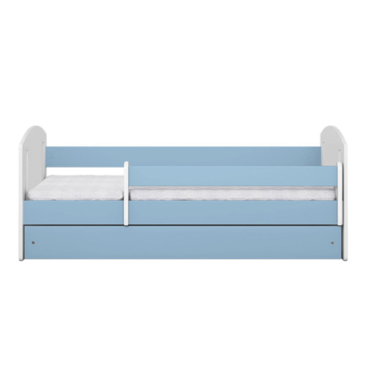 KINDERBETT CLASSIC II mit Schublade und Matratze 90/65/184 - Blau, Holzwerkstoff (80/180cm) - RAUMHIRSCH FURNITURE