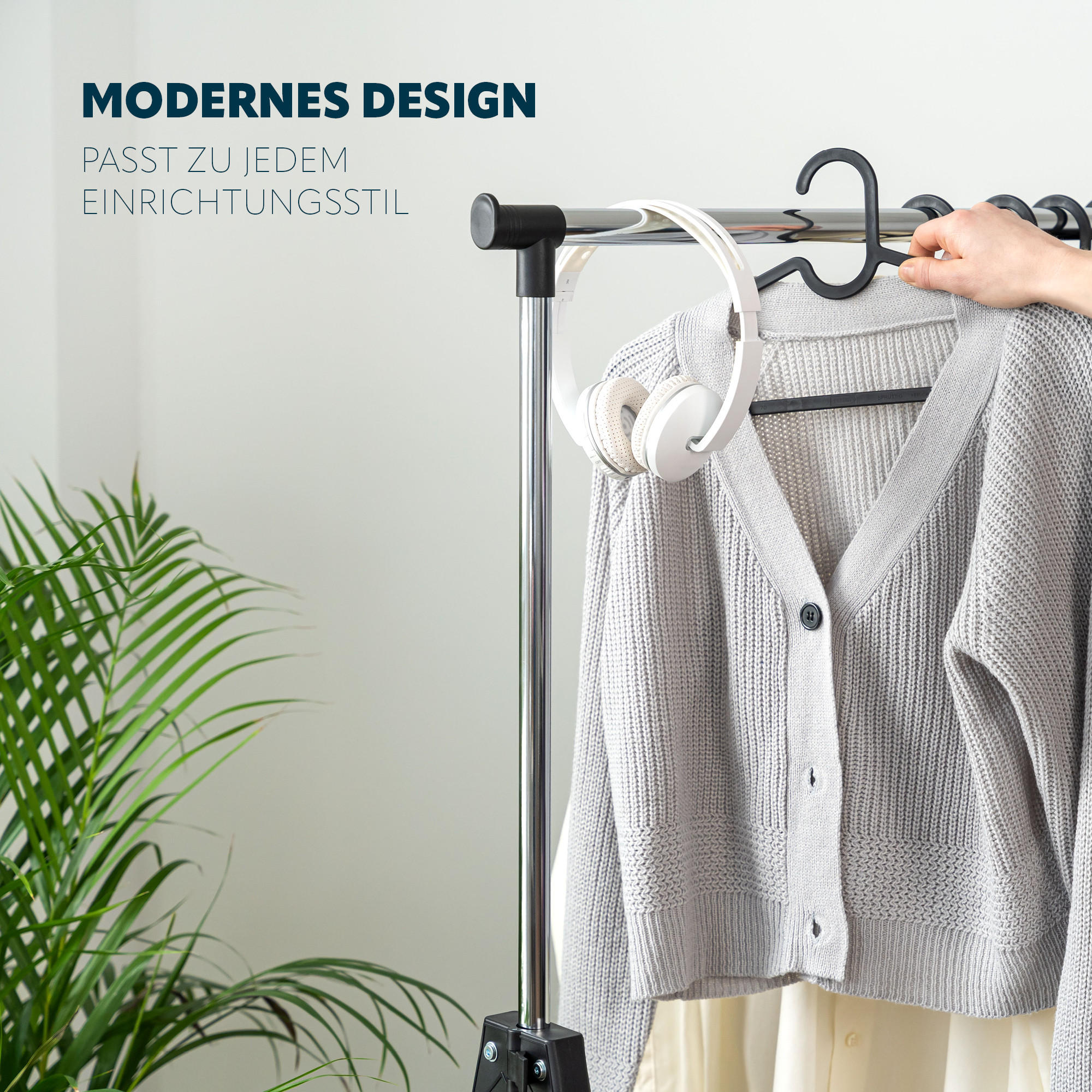 Thumbnail - bremermann Kleiderstange,, Schwarz, Metall, 91x170x51 cm, Garderobe, Garderobenständer