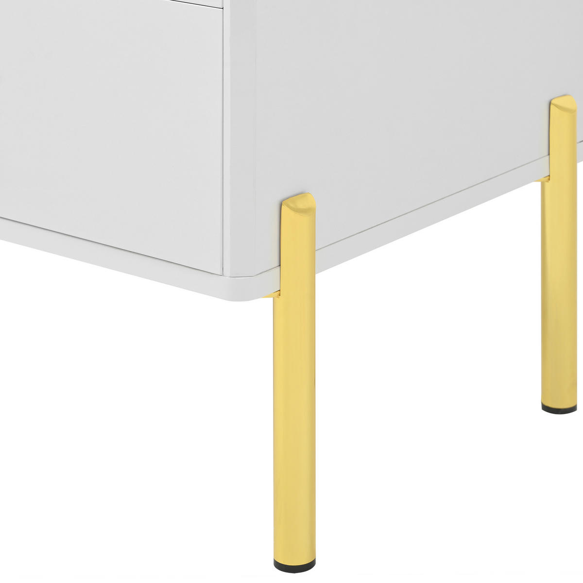 SIDEBOARD DE-38334 140/38/90 cm mit 2 Schubladen und 2 Glastüren Weiß - Weiß, Holzwerkstoff (140/90/38cm) - ComfortXL