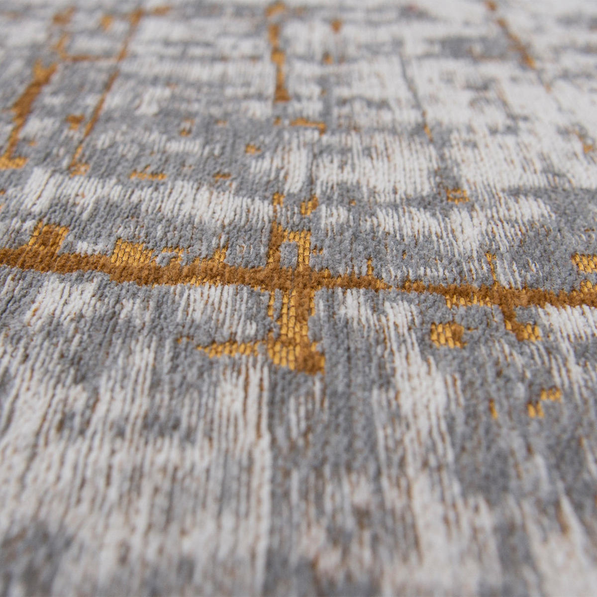 TEPPICH Columbus Gold Mad Men 140/140 cm - Gelb, Textil (140/140cm) - Louis De Poortere