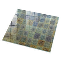 GLASPLATTE 80x60 cm – Pastellmosaik - Schwarz, Glas (0.4/80/60cm) - ArtPrintCave
