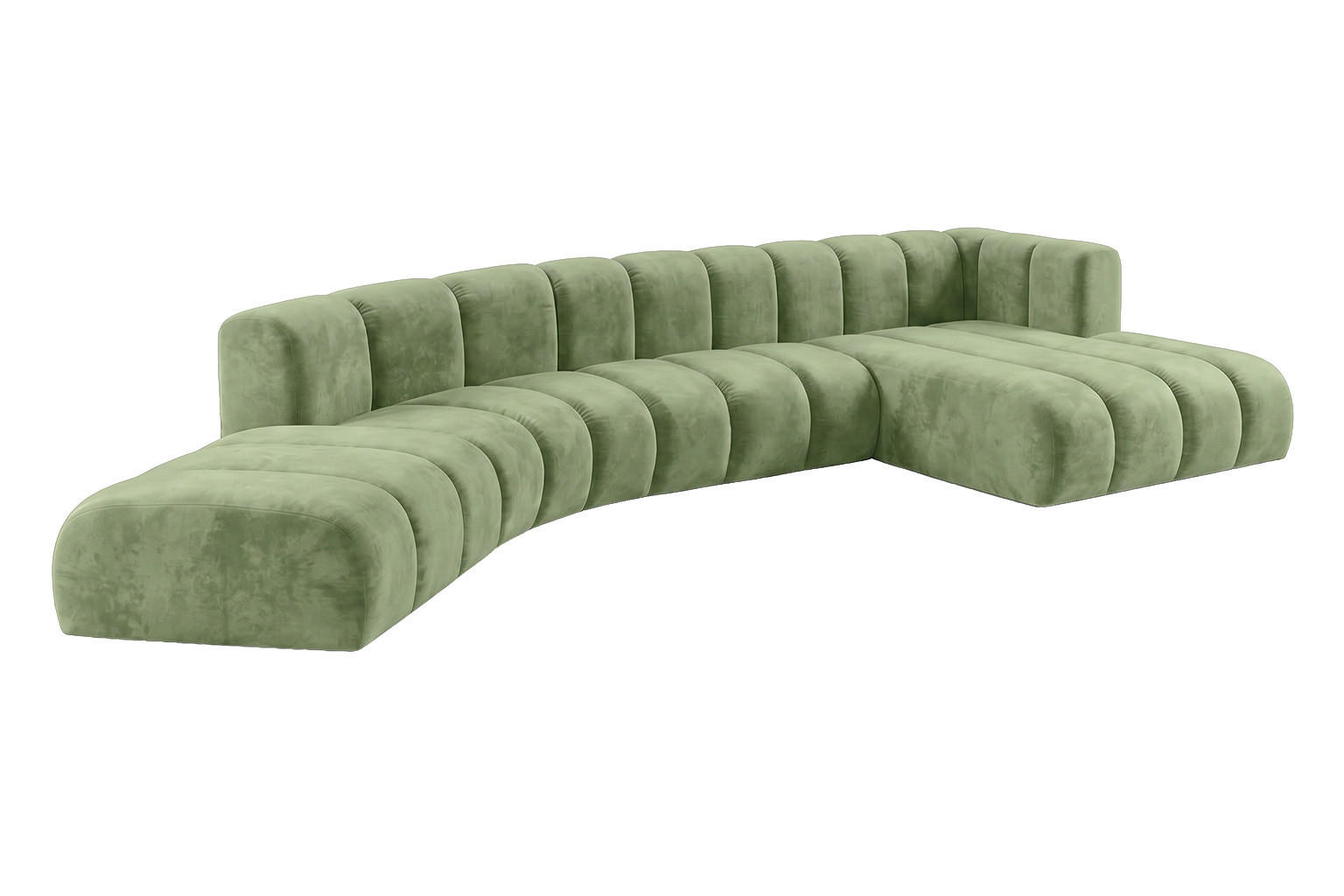 Kaiser Möbel Ecksofa Olivgrün 445x179 cm