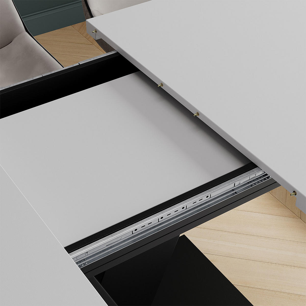 JEDÁLENSKÝ STÔL Fenaro Biela/čierna - čierna/biela, kompozitné drevo (80/120/77.4cm) - Vicco