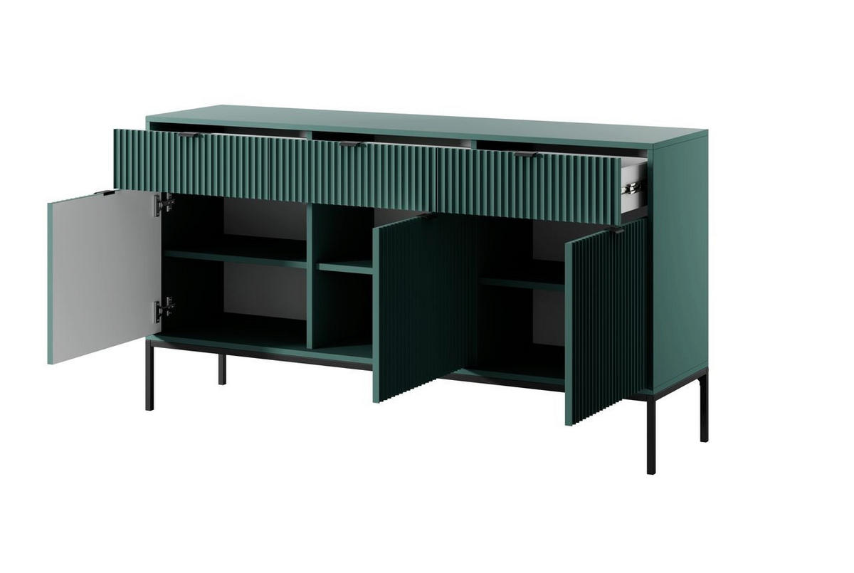 KOMMODE – KSZ154 – 154 cm – NOVA – Grün - Grün, Holzwerkstoff (154/83/39cm) - hi-markt