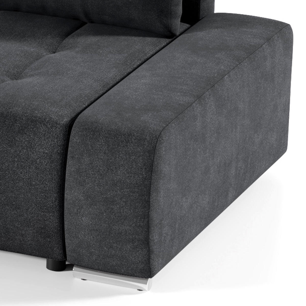 ECKSOFA Jonas 4 Sitzplätze Grau - Grau, Holzwerkstoff (265/185cm) - Petits-meubles