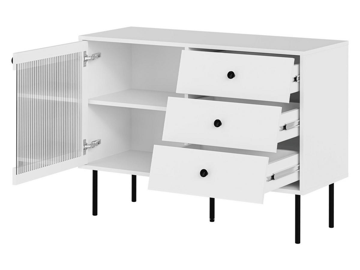 KOMMODE Valerio 100 - Goldfarben/Schwarz, Holzwerkstoff/Kunststoff (102/75/39cm) - MIRJAN24