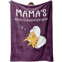 KUSCHELDECKE 157 x 132 cm Dunkellila - Lila, Textil (127/152.4cm)