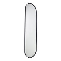 WANDSPIEGEL Boston Schwarz - Schwarz, Metall (40/150/4cm) - Fragix
