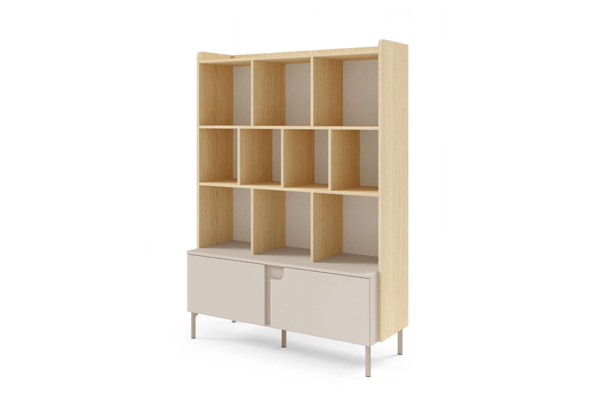 BÜCHERREGAL PAURO 05 113/160/42 cm in Eiche Mavelie / Macadamia - Eichefarben/Beige, Holzwerkstoff (113/160/42cm) - Deine Möbel 24