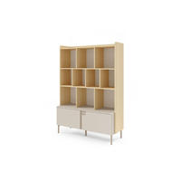 BÜCHERREGAL PAURO 05 113/160/42 cm in Eiche Mavelie / Macadamia - Eichefarben/Beige, Holzwerkstoff (113/160/42cm) - Deine Möbel 24
