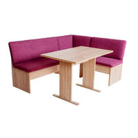 ECKBANKGRUPPE Die Vielseitige Tisch I - Eichefarben/Violett, Holzwerkstoff/Textil (145/86/185cm) - Kundler Home