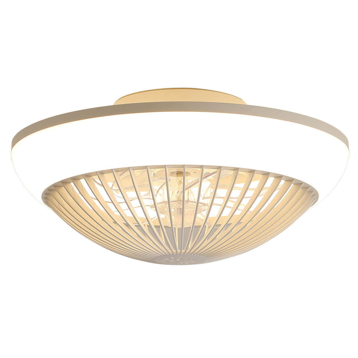 DECKENVENTILATOR 15Zoll RGB LED App Steuerung ABS Flügel - Weiß, Kunststoff (38.1/38.1/21.5cm) - CASIVA