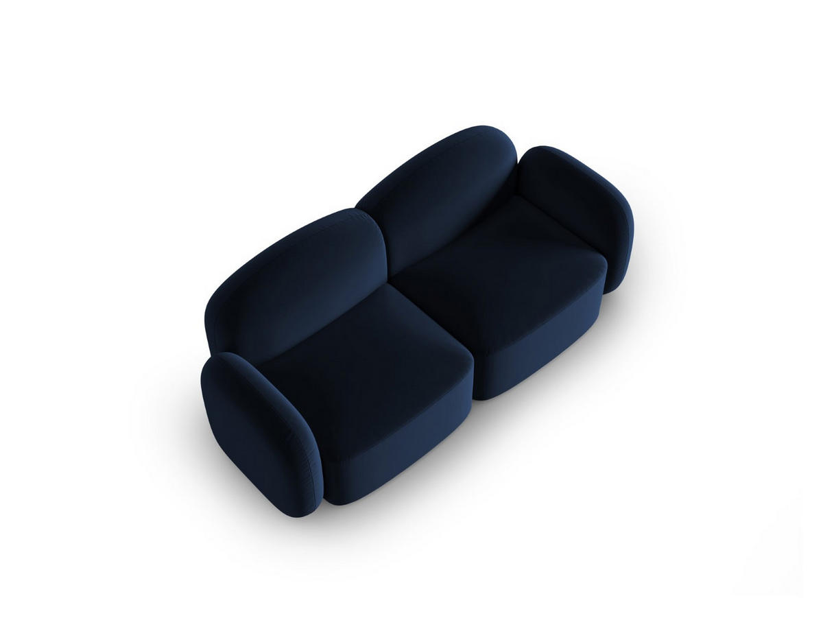 SOFA Blair aus Samt königsblau 2 Sitzplätze - Blau, Textil (87/80/194cm) - Micadoni