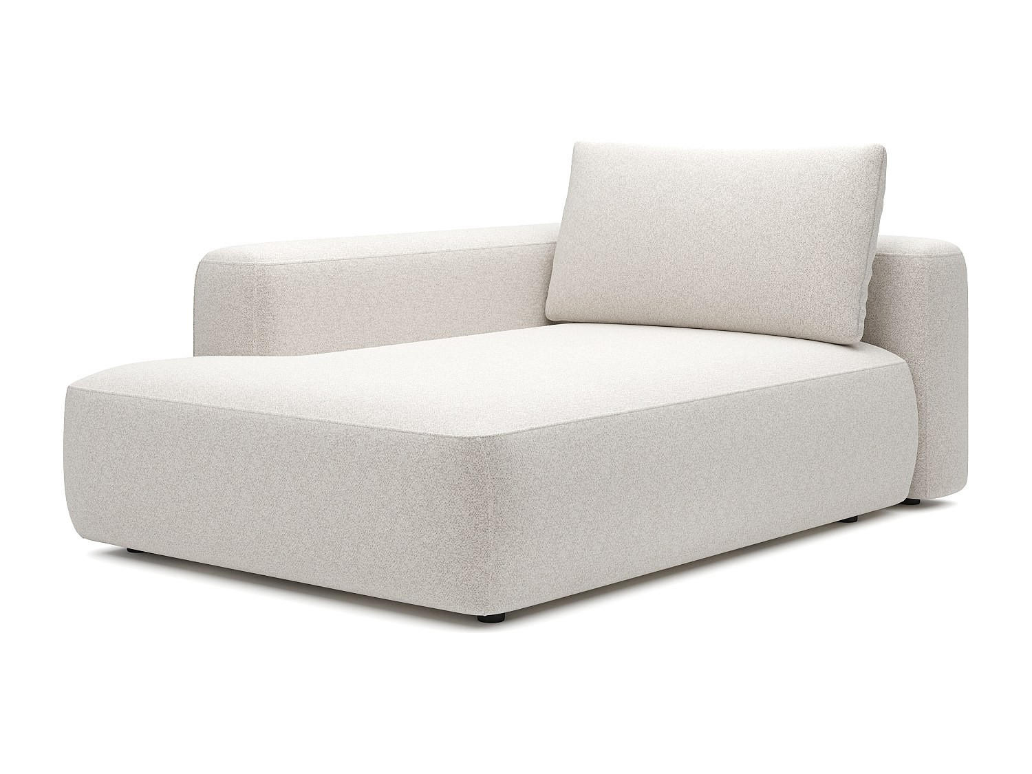 RECAMIERE ohne Schlaffunktion - 1 -Sitzer - Polyester - cremefarben - DAVISO - Creme, Textil (185/84/119cm) - Vente-Unique