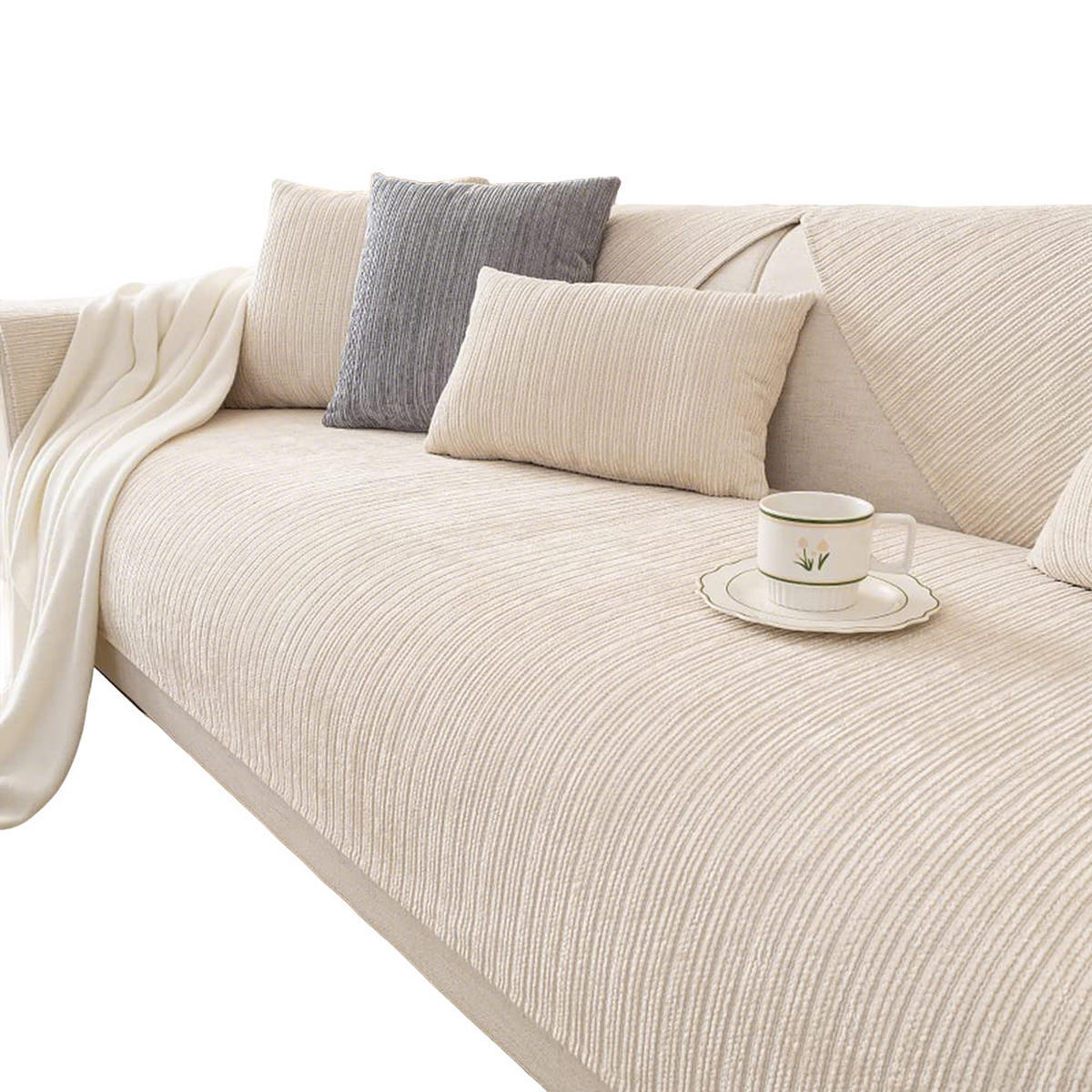 SOFAÜBERWURF Beige 1 Stück - Ecru, Textil (70/180cm) - Kaket
