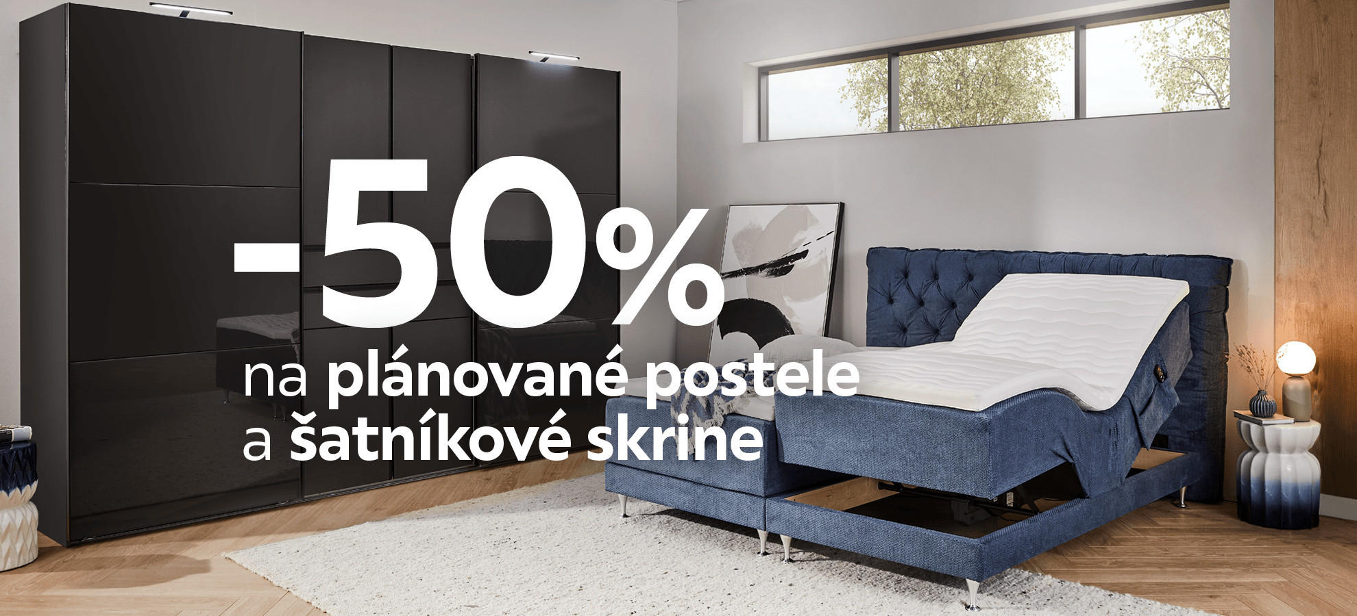 zľava 50 % na skrine