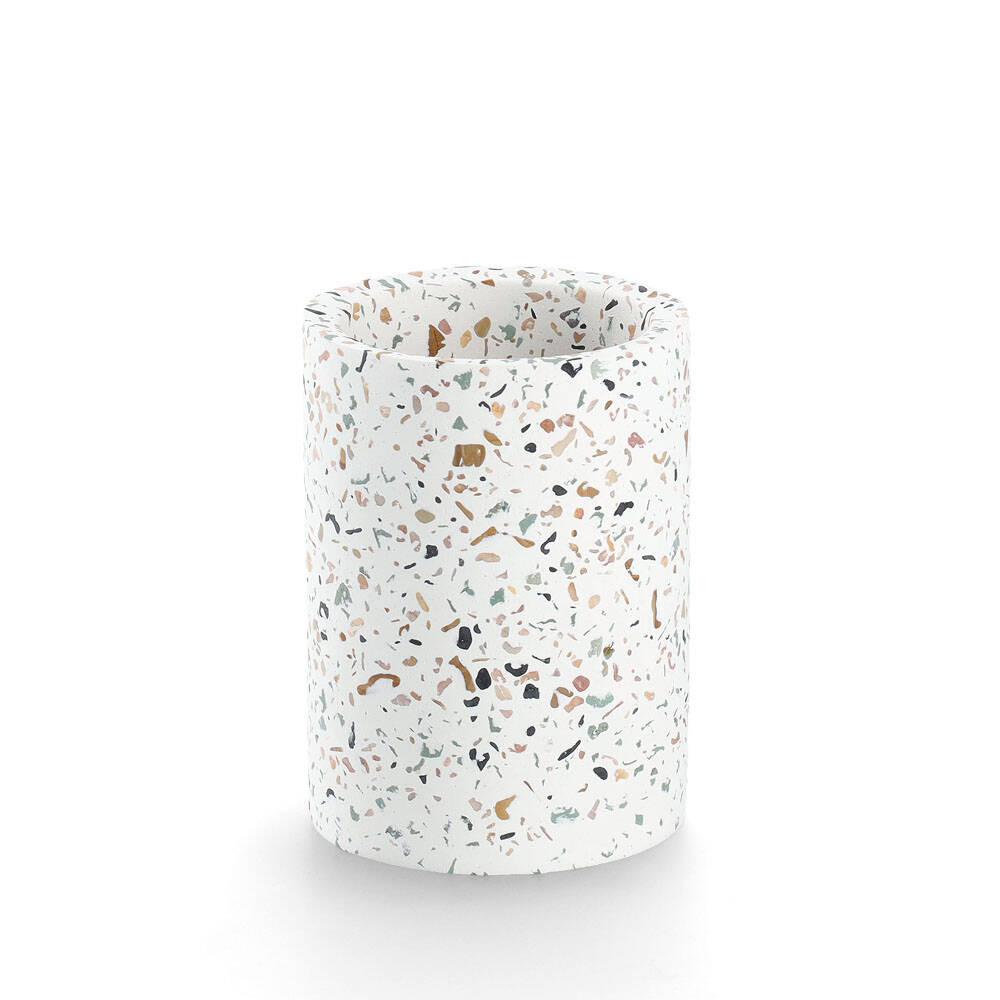 ZAHNBÜRSTENBECHER Terrazzo Ø 8,2 cm - Multicolor, Stein (8.2/11/8.2cm)