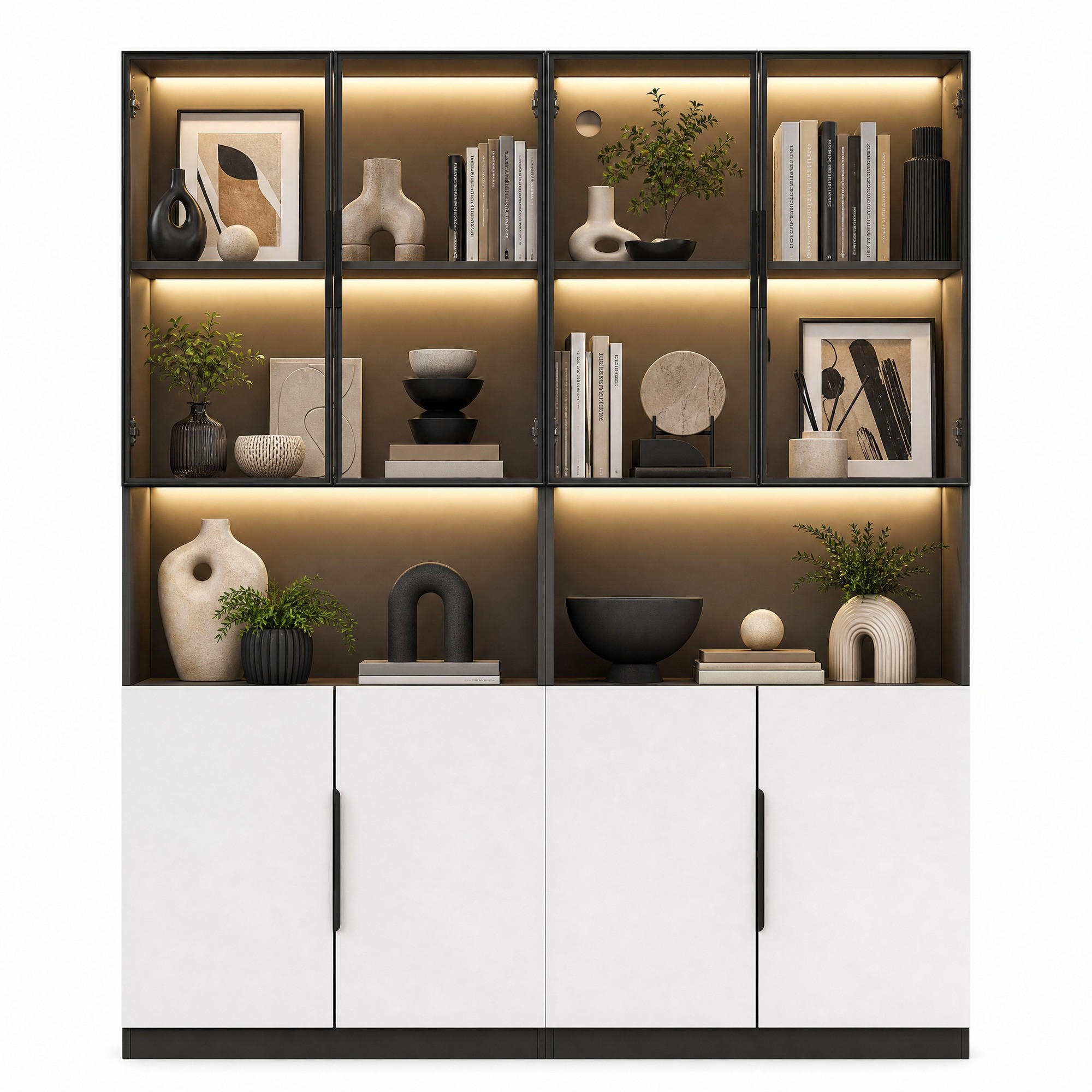 Ivmeu Vitrine Weiß 30x200x160 cm