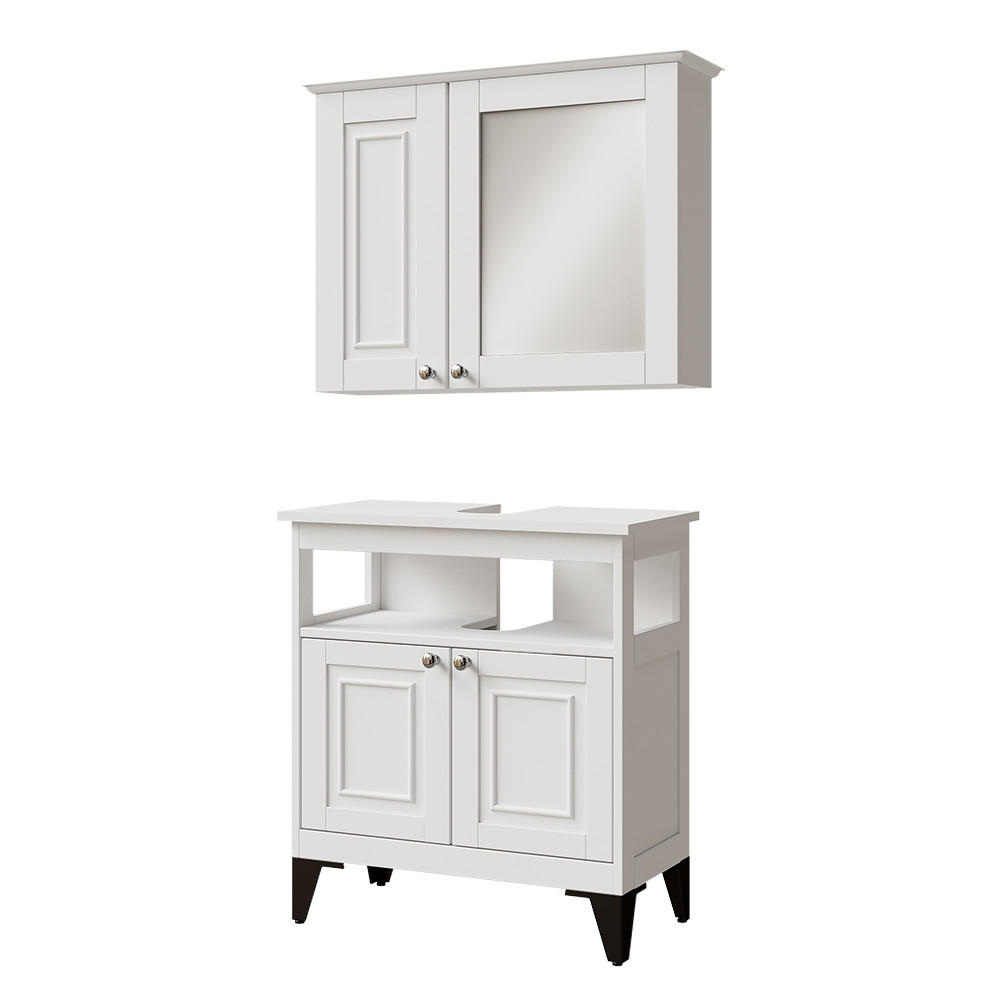 BADRUMSM&Ouml;BELSET Vanity Vit 2 delar 65/60/30 cm