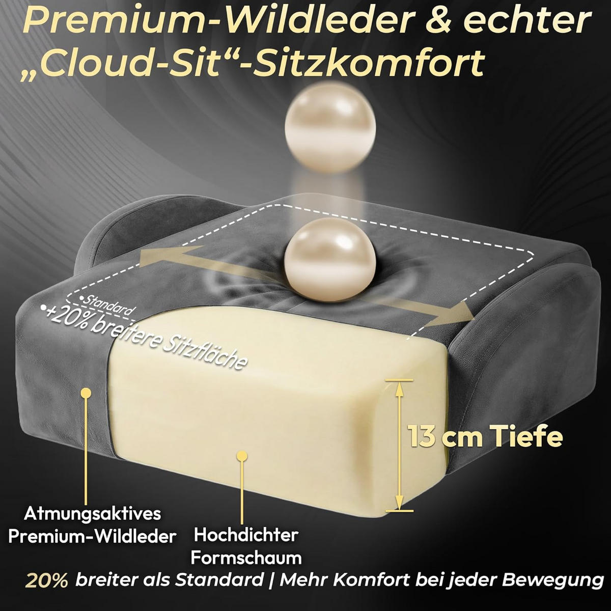 GAMING-STUHL Mikrofaser-Velours Verstellbarer Bürostuhl mit Fußstütze - Grau, Leder (70/128/70cm)