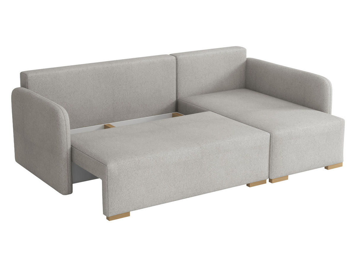 ECKSOFA Como L - Naturfarben/Orange, Holz/Textil (220/140cm) - MIRJAN24