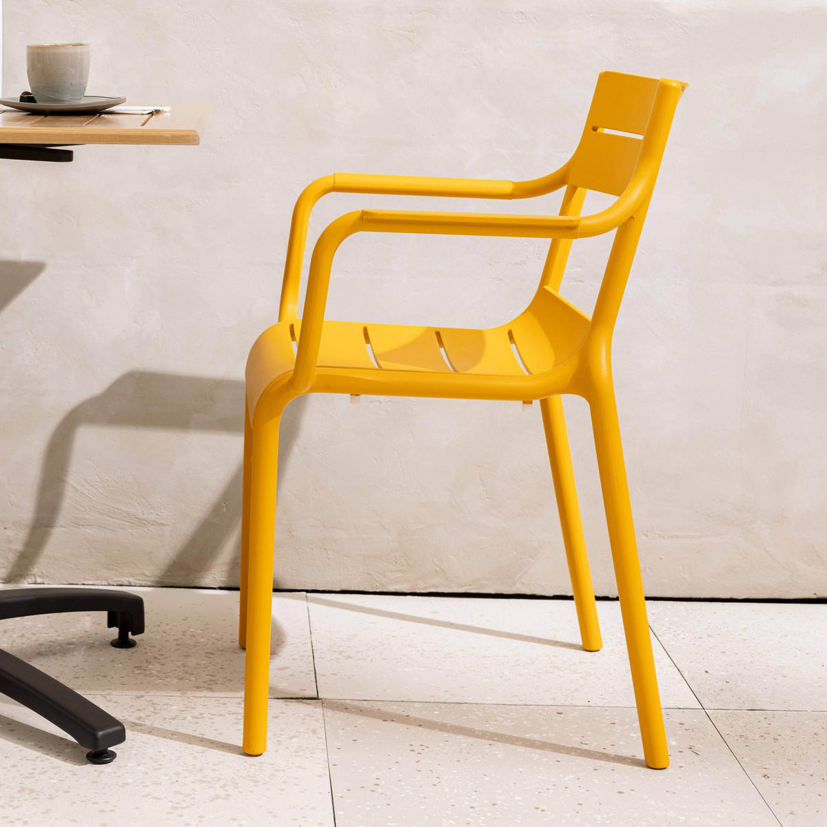 GARTENSTUHL, Gelb - Gelb, Kunststoff (50/82/54cm) - Oviala