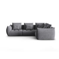 ECKSOFA modular rechts Bloom aus strukturiertem Stoff grau 3 Sitzplätze - Grau, Textil (216/316cm) - Micadoni