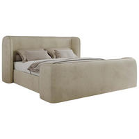 POLSTERBETT EMORA CLASSIC DUO 200/200 - Beige Velvet - Multipocket-Matratze - Beige, Textil (200/200cm) - MKS