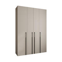 DREHTÜRENSCHRANK 245,5/170/50 4-türig - Kaschmir/Schwarz, Holz/Metall (170/245.5/50cm) - Abiks Möbel