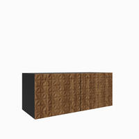 TV-SCHRANK Cali 100 cm, zweitürig, schwarz, catania - Schwarz/Braun, Kunststoff (100/40/41cm) - Margaret Hadas24