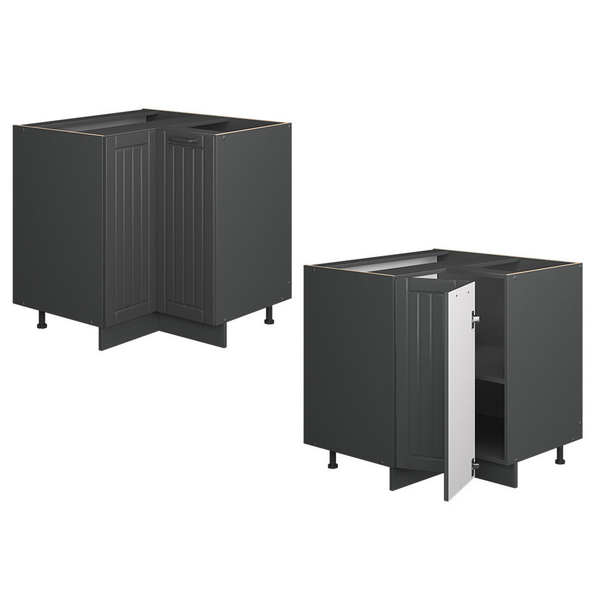 ROHOVÁ SKŘÍŇKA Fame-Line Tmavě šedá - tmavě šedá/antracitová, kompozitní dřevo (80.5/82/60cm) - Vicco