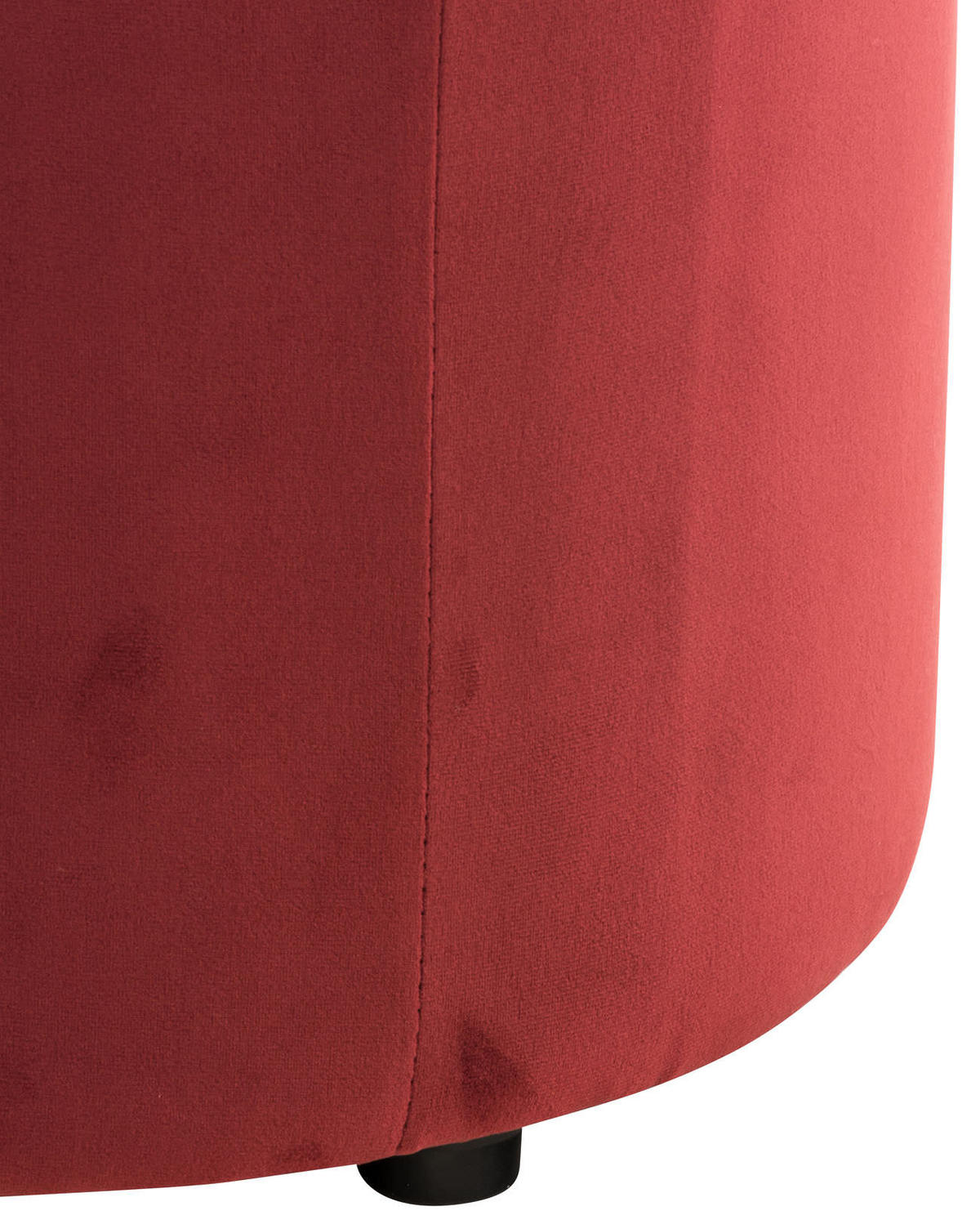 SITZWÜRFEL Samt Rot - Rot/Schwarz, Kunststoff/Textil (44/42/44cm) - CLP