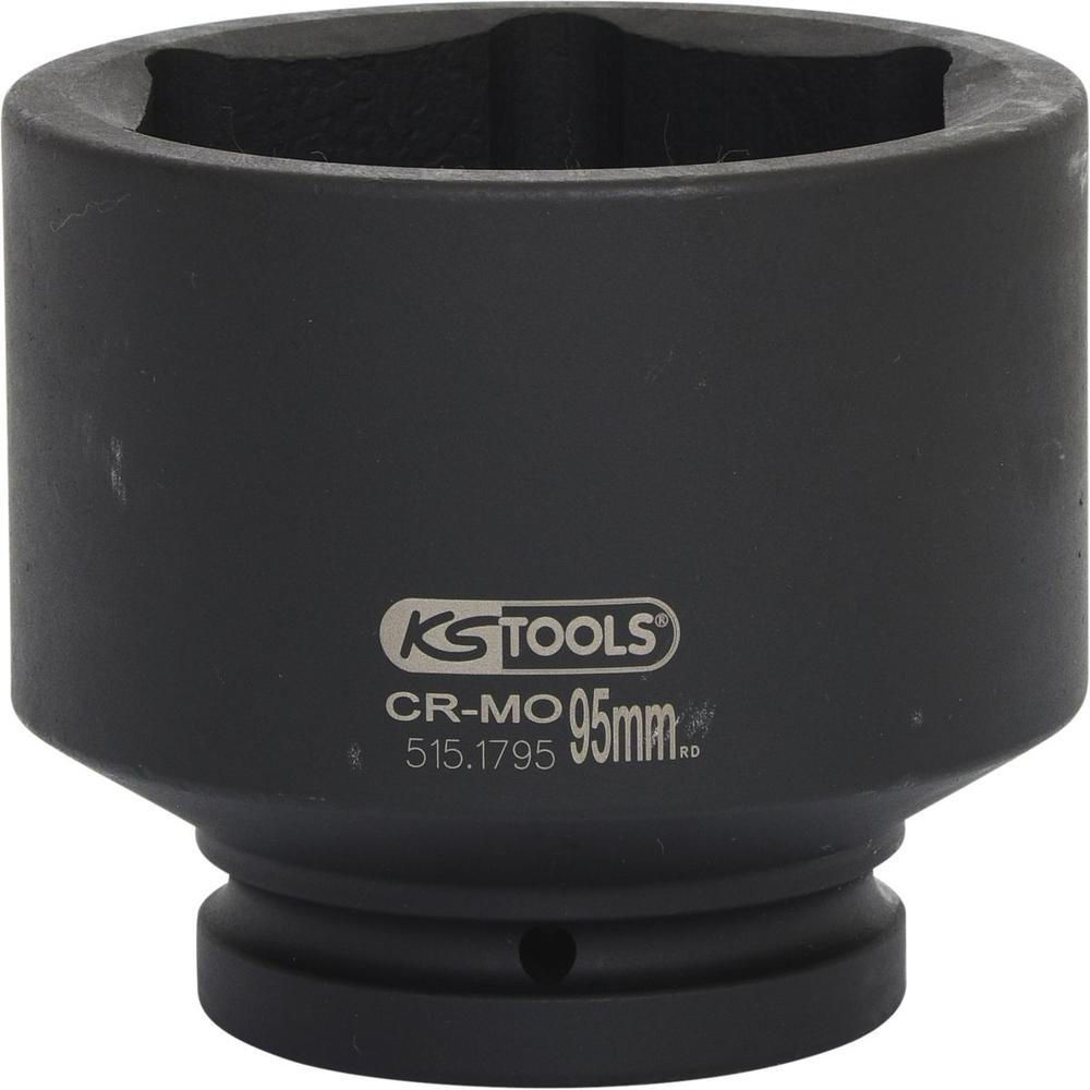 KS TOOLS 1" Sechskant-Kraft-Stecknuss, kurz, 95mm ( 515.1795 ) - Multicolor, Kunststoff (128/104/135cm) - KS Tools