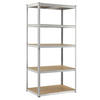LAGERREGAL Basic verzinkt 200x100x60 cm - Silberfarben, Metall (100/200/60cm) - Juskys