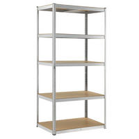 LAGERREGAL Basic verzinkt 200x100x60 cm - Silberfarben, Metall (100/200/60cm) - Juskys