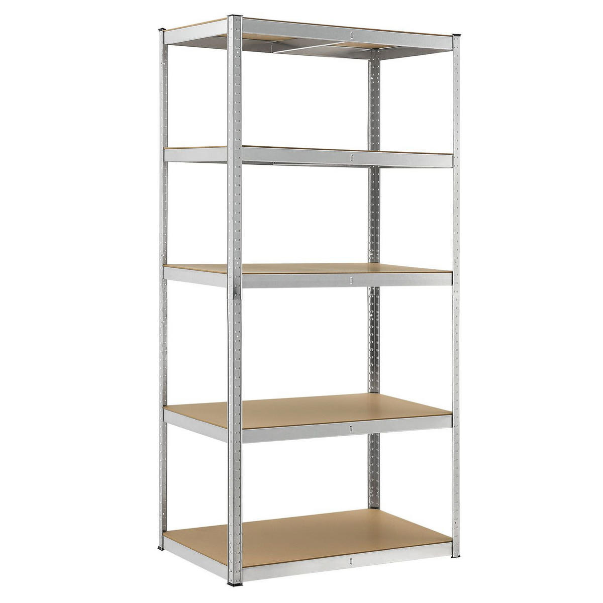 LAGERREGAL Basic verzinkt 200x100x60 cm - Silberfarben, Metall (100/200/60cm) - Juskys